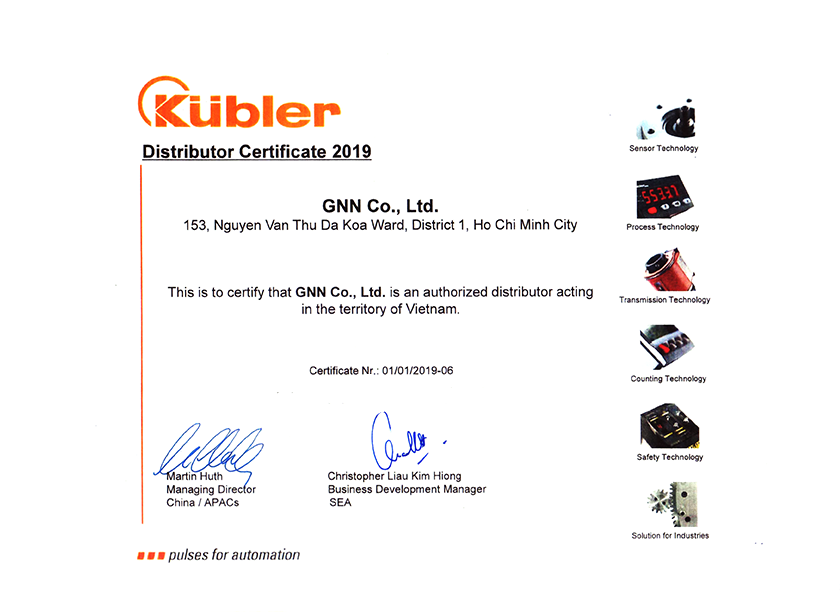 Kuebler Certificate for Gnn Vietnam